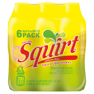 Squirt Citrus Soda, Grapefruit Flavor, 12 fl oz, 24-Pack - Walmart.com