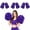 Purple, variant on 6-Pack Metallic Cheerleading Pom Poms with Handles, Bulk Cheer Poms for Sports, Dance, Football Games & Parties