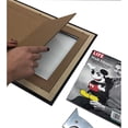 thumbnail image 2 of creativepf [1420bk-w] double magazine frame holds up to 1/4-inch thick media measuring 8 1/4 by 11-inches, white/black core matting with installed hangers (measure-your-magazine), 2 of 8