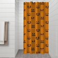 thumbnail image 2 of Halloween Pumpkin Face Silhouettes Shower Curtain 36"x72" ,Bathroom Decorative Shower Curtains Set with 12 Hooks,Modern Waterproof Washable Shower Curtain, 2 of 6