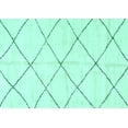 thumbnail image 1 of Ahgly Company Indoor Rectangle Solid Turquoise Blue Modern Area Rugs, 6' x 9', 1 of 4