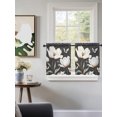 thumbnail image 3 of Farmhouse Floral Sheer Kitchen Tier Curtains 24 Inch length,Rod Pocket Half Curtains Short Drapes,Magnolia Flowers Vintage Blackboard Light Filtering Small Window Treatments 2 Pcs 27.5"W x 24"L, 3 of 7