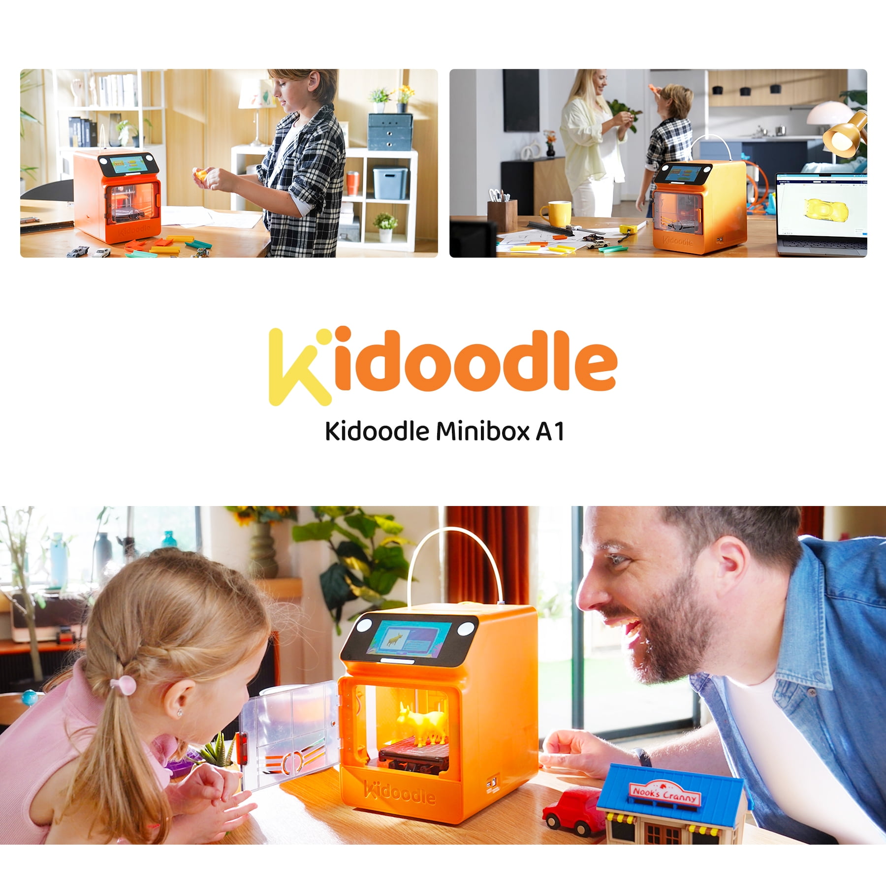 Kidoodle Mini 3D Printer for Kids & Beginners, 600mm/s High Speed