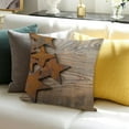 thumbnail image 3 of BANET  Western Throw Pillow Cushion Cover, Rusty Stars on Wooden Background Aged Antique Vintage Country Design, Decorative Square Accent Pillow Case 22x22in, 3 of 5