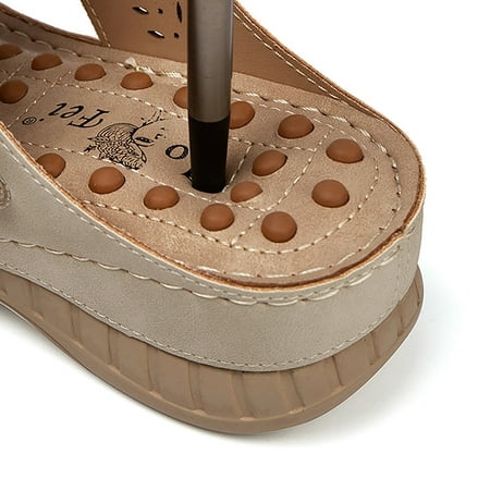 

Cathalem Closed Toe Slippers for Women Summer Vacation Rome Massage Comfortable Light Summer Slippers for Women Indoor Outdoor Brown 8