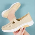 thumbnail image 6 of ibiyuan Orthopedic Sandals for Women Arch Support Women's Walking Shoes Knit Upper Embroidery Walking Anti-Skid Women Sneakers Soft Hands Free Mary Jane Shoes Women Workout Gym Shoes, 6 of 8