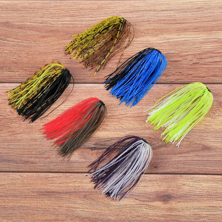 Silicone Jig Skirts DIY Bass Rubber Fishing Jig Lures Kit