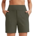 thumbnail image 2 of KIHOUT Women's High Waisted Yoga Shorts Tummy Control Butt Lifting Workout Shorts with Pockets for Running Gym Daily Casual Wear, 2 of 5