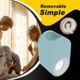 thumbnail image 3 of Automático Pasta de dientes SPEEZER Soporte de cepillo de dientes de pared de pared desmontable Dispensador lavable Punch Accesorios Sky Blue Eigraketly HA028361-03B, 3 of 7