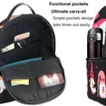 thumbnail image 5 of Lsque Love You Mom Pattern Backpack – School Travel Canvas Daypack with Ergonomic Padded Straps, Multiple Compartments & Leather Handle, 5 of 5