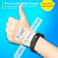 thumbnail image 5 of Pulsera inteligente Termómetro corporal automático Prueba de alarma de vibración Pulsera de fitness LED Temperatura con pantalla LCD oso de fresa  Electrónica, 5 of 5