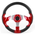 thumbnail image 1 of Sport 320mm/12.5in Racing Car Steering Wheel with Horn Button PVC Red Color Universal Modified Part, 1 of 7