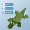 thumbnail image 4 of Best Pet Supplies 2-in-1 Stuffless Squeaky Dog Toys with Soft, Durable Fabric for Small, Medium, and Large Pets, No Stuffing for Indoor Play, Holds a Plastic Bottle - Alligator, Medium, 4 of 6