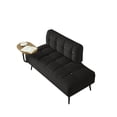 thumbnail image 5 of Jopath 54-Inch Modern 2-Seater Velvet Sofa with Backrest and 360° Rotating Side Table, Plush Cushions for Living Room Bedroom Apartment (Black), 5 of 6