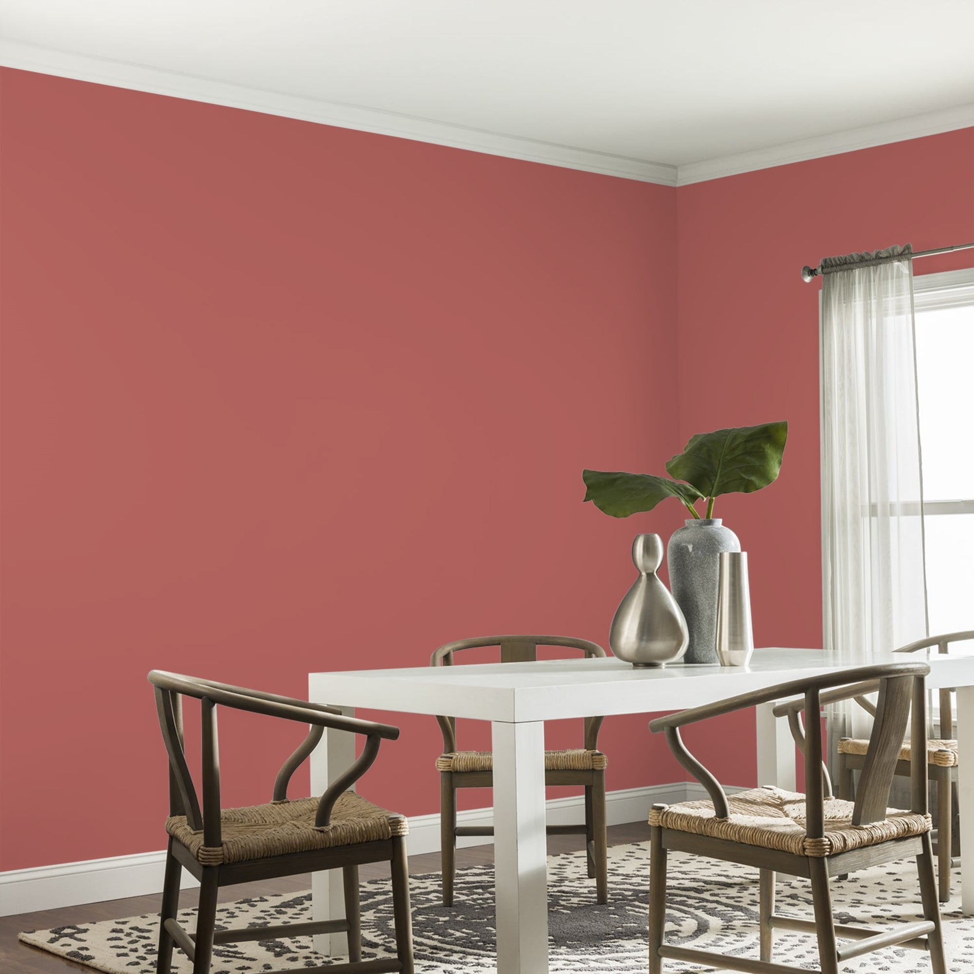 Glidden One Coat Sienna Red / Red Eggshell Interior Paint with Primer, 1 Gallon