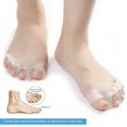 thumbnail image 1 of Separador de dedos de silicona BANYUO para cuidado de pies Corrector de Hallux Valgus 2 piezas, 1 of 3