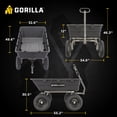 thumbnail image 4 of Gorilla Carts 10 Cu Ft Poly Yard Dump Cart with Quick-Release, 1500 lb Capacity, Black, 4 of 8