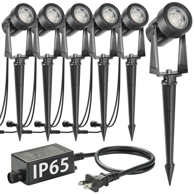 Focos exteriores SUNTHIN, 6 unidades, impermeables IP65