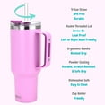 thumbnail image 4 of Drinco 40oz 30oz Tumbler with Handle Vacuum Insulated Stainless Steel-40oz Lavender, 4 of 5