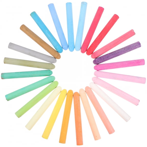 CCOCC 24pcs Portable Teachers Chalks Water-soluble Colored Chalks Safety Chalks Blackboard Painting Chalks