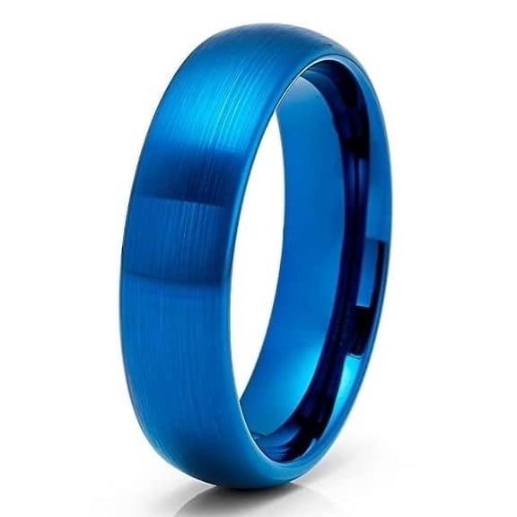 Blue Tungsten Wedding Ring,Blue Wedding Ring,6mm Wedding Ring,Tungsten Carbide Ring,Engagement Ring,Anniversary
