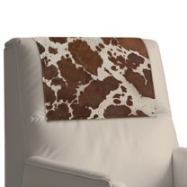 Xoenoiee Brown Cow Print PU Leather Sofa Headrest Covers Universal Recliner Headrest Cover Easy to Install Furniture Protectors for Sofa,Furniture,Office Chair,Theater Seat, 1 Pack
