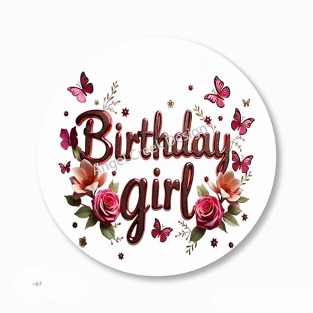 DOPASTICKER Birthday Girl Butterflies Scrapbook Stickers Phone Decal Water Bottle Stickers Cars Stickers Water Bottle Stickers For Kids