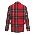 thumbnail image 2 of Zimjoy Plaid Sport Coats for Men One Button Vintage Corduroy Suit Jacket Slim Fit Casual Checkered Blazer Daily Wearing Sport Coats Work Office Business Blazers Jackets, Red M, 2 of 5