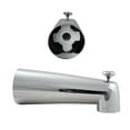 thumbnail image 3 of Westbrass 7" Reach Wall Mount Tub Spout with Diverter, Polished Chrome, 3 of 10