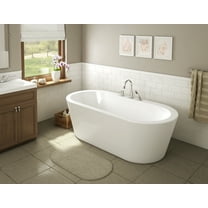 A&E, White Acrylic 71" Freestanding Bathtub