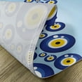 thumbnail image 5 of Ambesonne Evil Eye Place Mats Set of 4, Diagonal Vivid Pattern, Standard Size, Blue Pale Blue Yellow, 5 of 6
