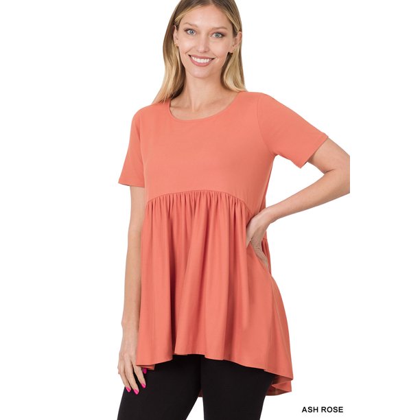 Zenana Full Size Round Neck Batwing Sleeve Blouse
