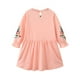 thumbnail image 4 of Odeerbi Niñas de Manga Larga Vestidos Bordados Florales Primavera Otoño Vestido de Algodón Niños Flor Imprimir Ruffle Dress, 4 of 4