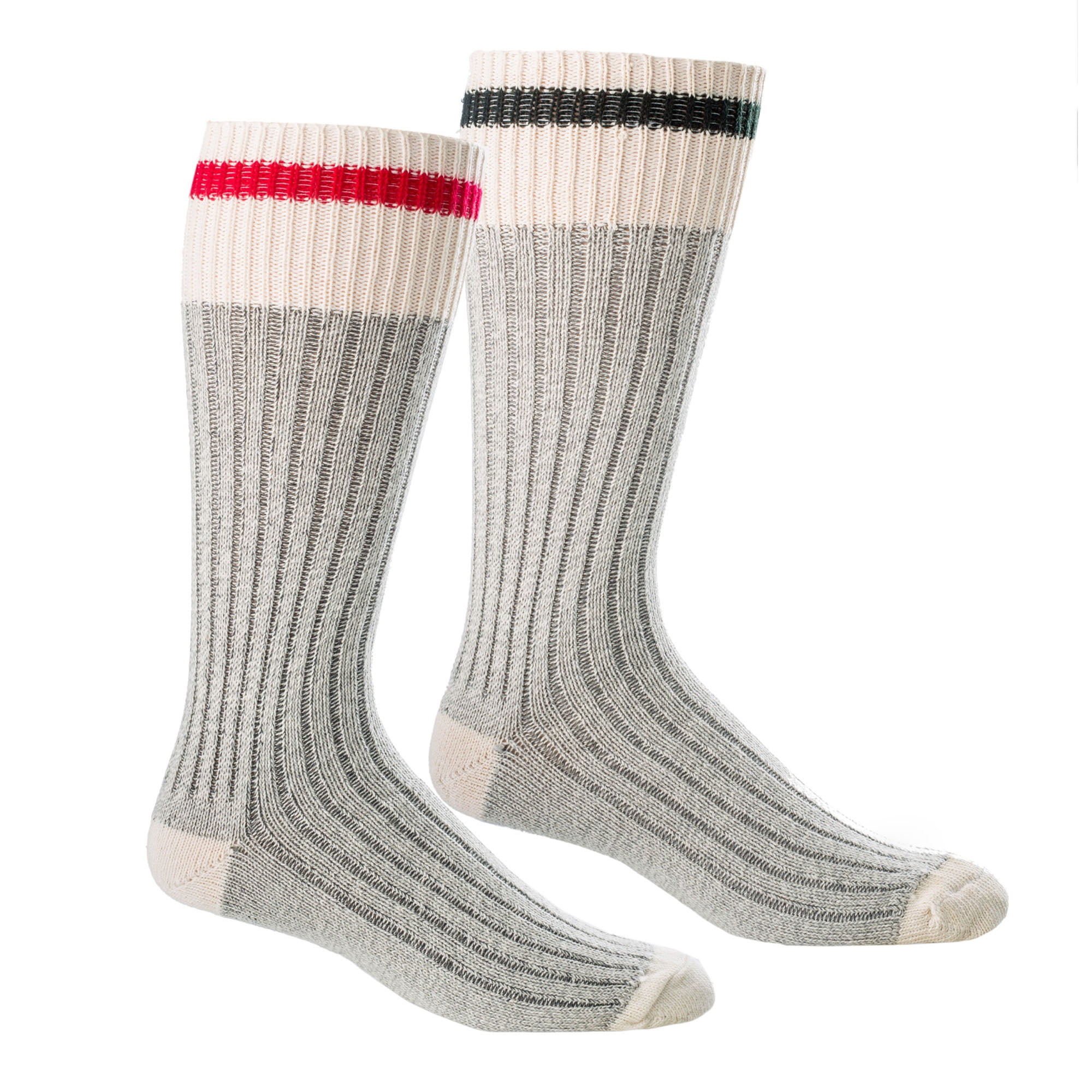 Stanfield's Unisex Stripe Cotton Blend Socks, 2 Pack