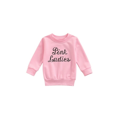 

Suanret Spring Lovely Infant Baby Girls Sweatshirt Tops Letter Printed Long Sleeve Pullover Warm Tops Pink 6-12 Months