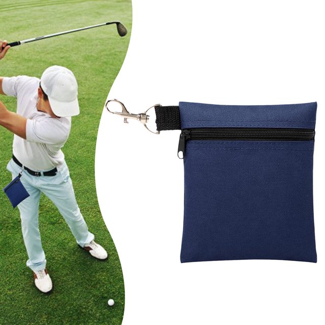 Golf Ball Storage Pouch,Golf Ball Carry Bag Golf Tee Holder Pouch Carrier,Golf Balls Storage Organizer Container Case,Golf Ball Waist Bag Golf Tool Holder Zipper,Multipurpose Dark Blue