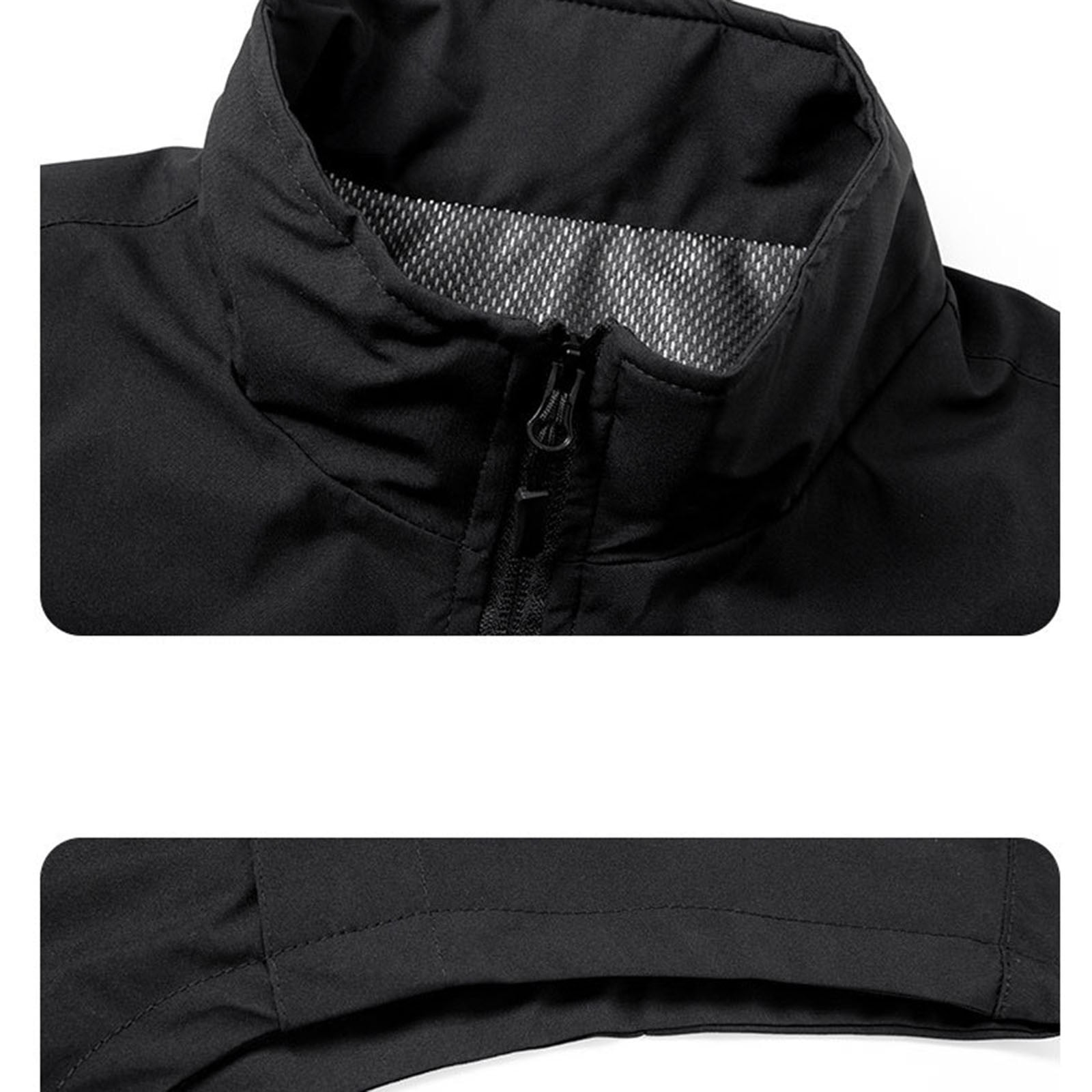 YOIAVAIOY Men's Lightweight Softshell Vest Outerwear Windproof Sleeveless Jacket Golf Running Hiking Jackets Black XXL