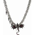 thumbnail image 1 of Imprisoned Flying Dragon Necklace Sword Pendant Gothic Dragon Jewelry Cross Necklace Fantasy Jewelry for Men & Women, 1 of 7