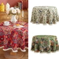 thumbnail image 2 of CIYISON Stylish Tablecloth Summer Floral Table Cover Resistant to Stains and Water, 2 of 19
