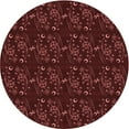 thumbnail image 1 of Ahgly Company Machine Washable Indoor Round Transitional Fire Brick Red Area Rugs, 8' Round, 1 of 7