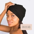 thumbnail image 3 of Satin Lined Beanie for Women - Slouchy Satin Sleep Cap | Softer Than Silk Hair Cover for Sleeping | Ultimate Night Cap for Hair Protection and Comfort - Black, 3 of 5