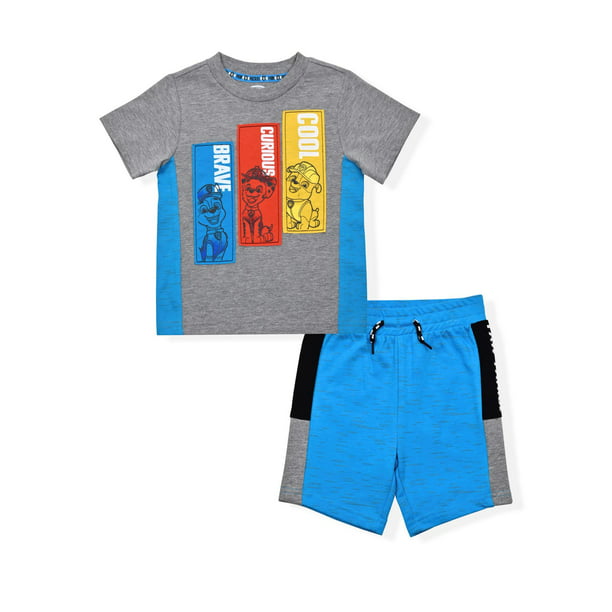 Paw Patrol Baby and Toddler Boy Graphic T-Shirt and Knit Shorts Outfit ...