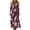 A#Purple321, variant on Plus Size Dresses for Womens Vintage Ethnic Print V-Neck 3/4 Sleeve Bohemian Trendy Casual Maxi Dress