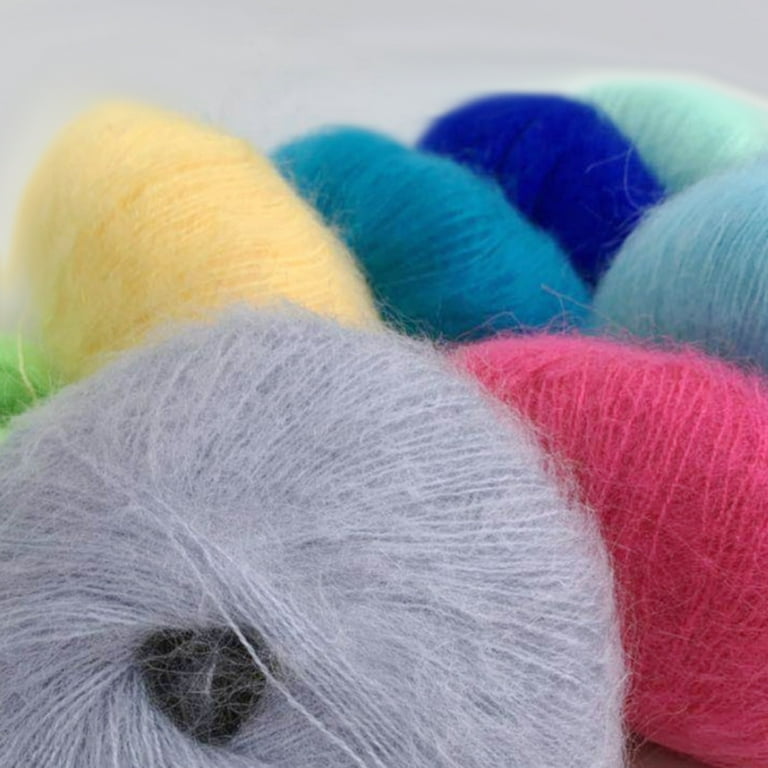 Machinehome 25g/ball Knitting Scarf Yarn Soft Thin Plush Hand Crochet  Thread Sewing DIY Winter Shawl Yarn 