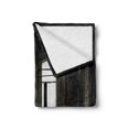 thumbnail image 2 of Industrial Soft Flannel Fleece Blanket, Vintage Style Grunge Floor Walls and Windows Messy Aged Wrecked Workshop, Cozy Plush for Indoor and Outdoor Use, 50" x 60", White Dark Brown, by Ambesonne, 2 of 5