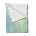 thumbnail image 2 of Flower Soft Flannel Fleece Throw Blanket, Fairy Spring Blooms on an Abstract Background Pattern with Digital Bursts Ovary, Cozy Plush for Indoor and Outdoor Use, 60" x 80", Green Blue, by Ambesonne, 2 of 5