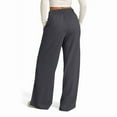 thumbnail image 3 of Wide Leg Sweatpants Female Baggy Drawstring Elastic High Waisted Palazzo Lounge Pants Dark Gray M, 3 of 4
