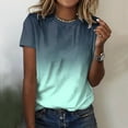 thumbnail image 2 of Summer Tops for Women Tees Tops for Women Layering Tee Athletic Short Sleeve Shirt Long Sleeve Running Shirts Layering Long Shirts Neck Sleeved Mint Green XL, 2 of 4