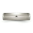 thumbnail image 4 of Titanium Grooved 6mm Mens Wedding Ring Band Size 9.5, 4 of 6