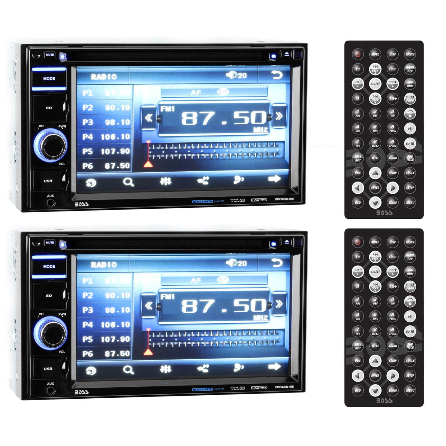 Boss 6.2" 2DIN InDash DVD/MP3 Bluetooth Touchscreen Car Receiver (2